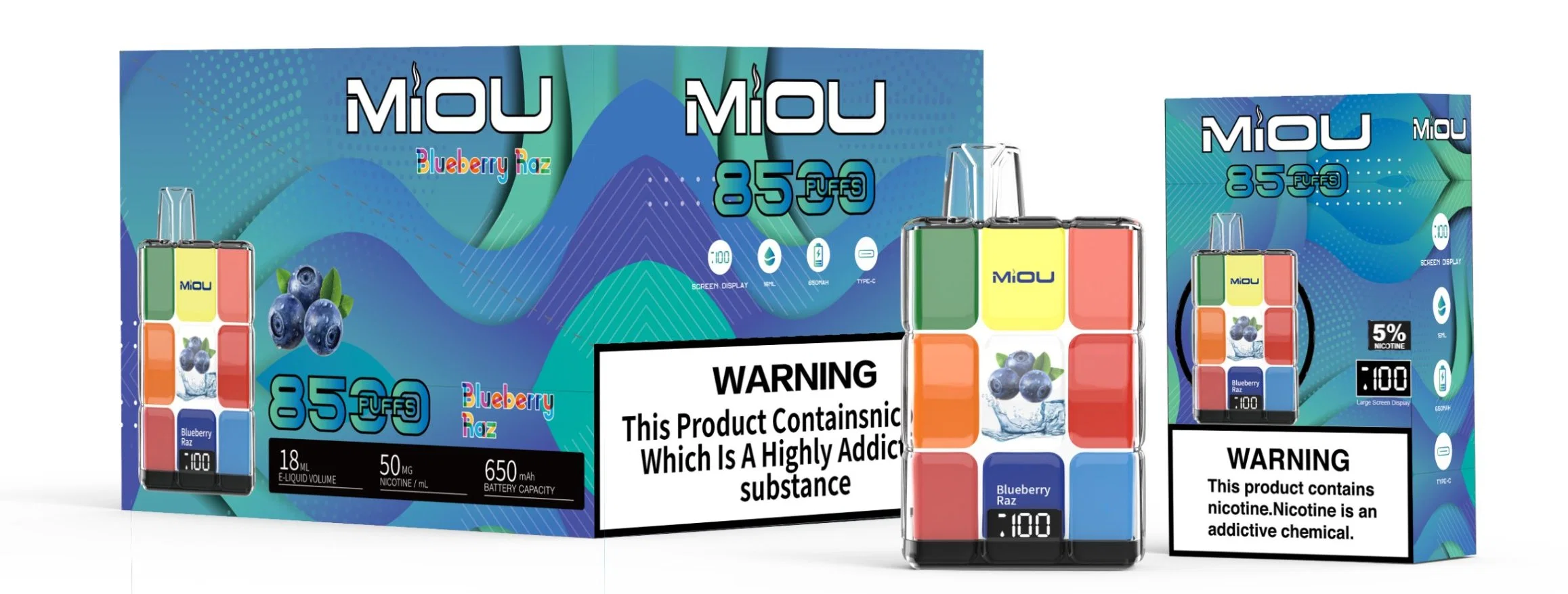 High Quality 20ml E-Liquid 600mAh Battery Miou 8500 Puffs Wholesale E Cigarette Disposable Vape