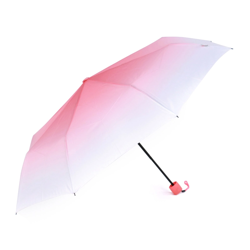 21inch 8K manche en métal manche en plastique pluie 3 parasol pliable Avec dragonne