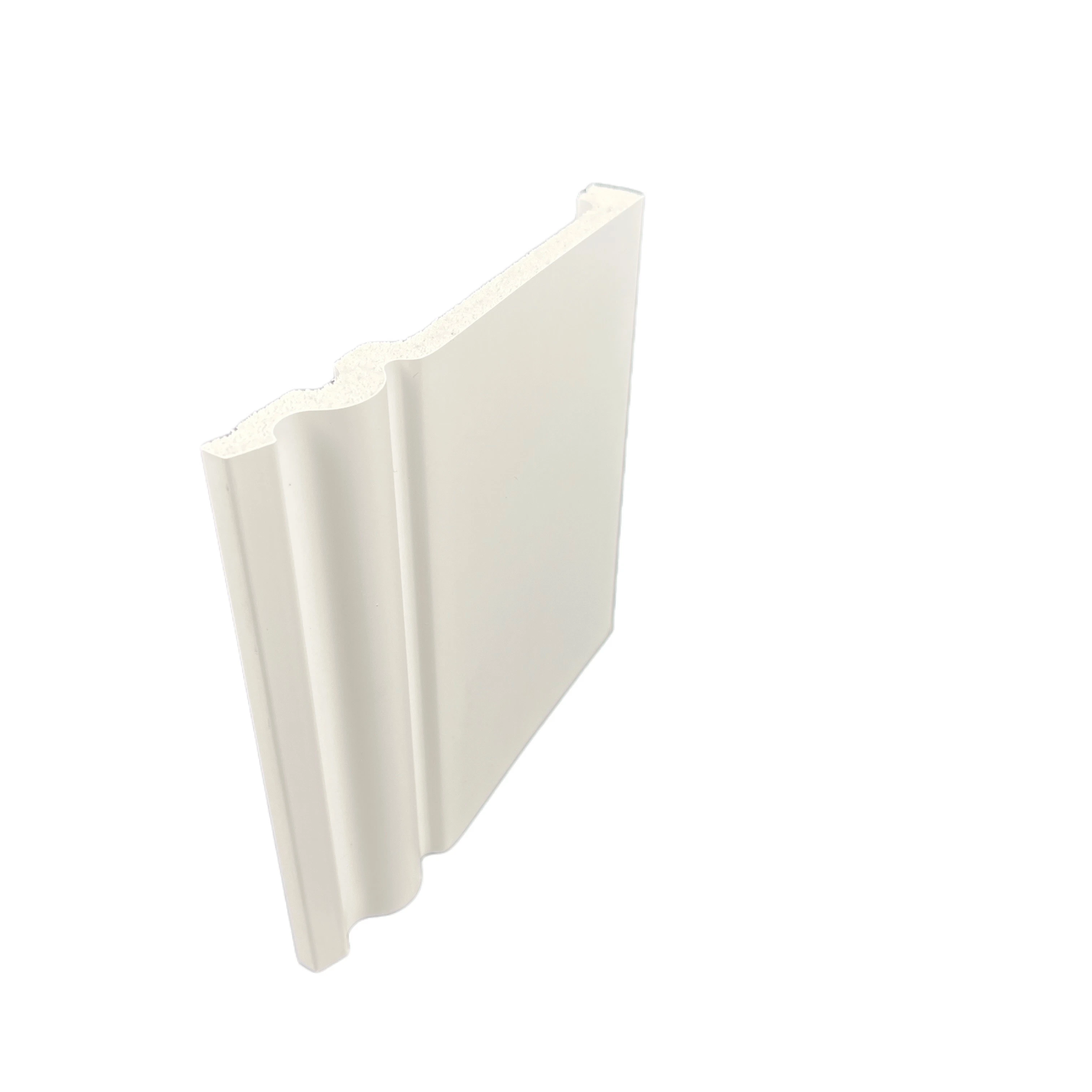 12cm Width Wood Color PS Baseboard Waterproof Skirting Boards PS Mouldings Flooring Trims White Plastic Wall Base