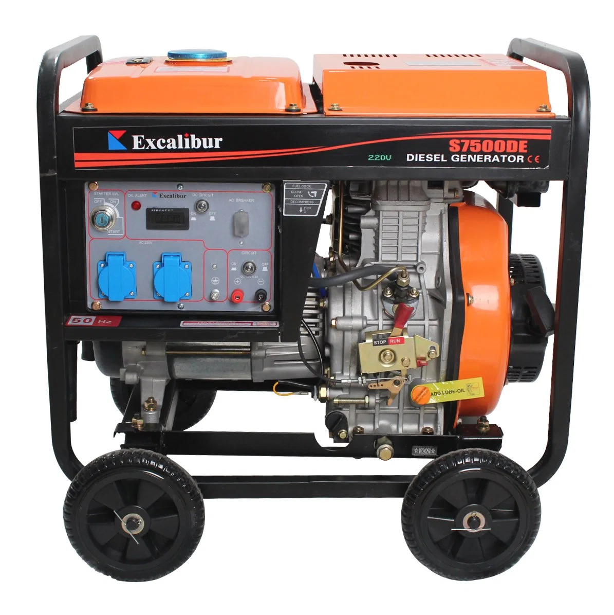 Excalibur for Wheels Easy Transport Diesel Generator Anti-Vibration Function Factory Price