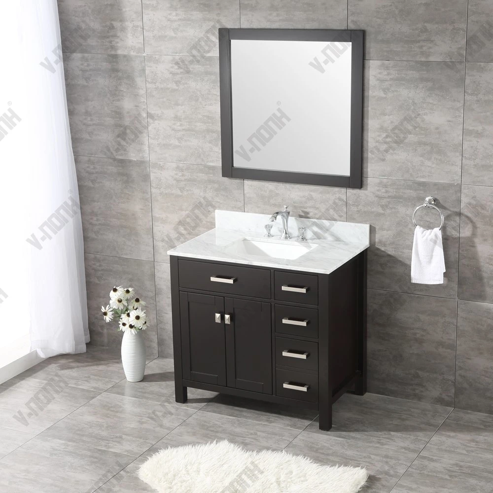 Modern Solid Wood Bathroom Countertop Storage Cabinets