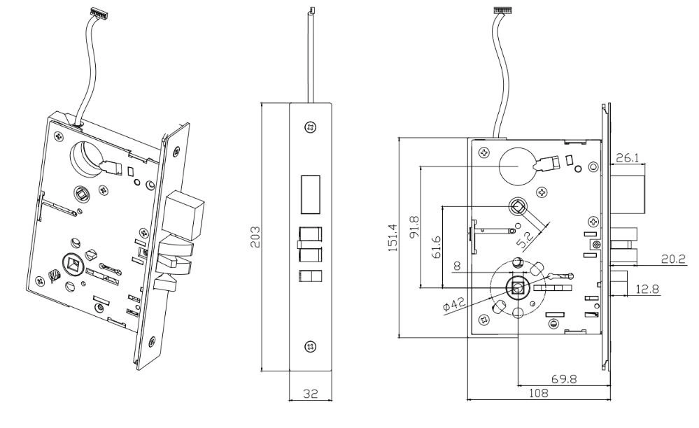 Die Modifikation der elektrischen Einfahrhilfe bietet eine Remote-Möglichkeit Sperren Entriegelung Einsteckschloss