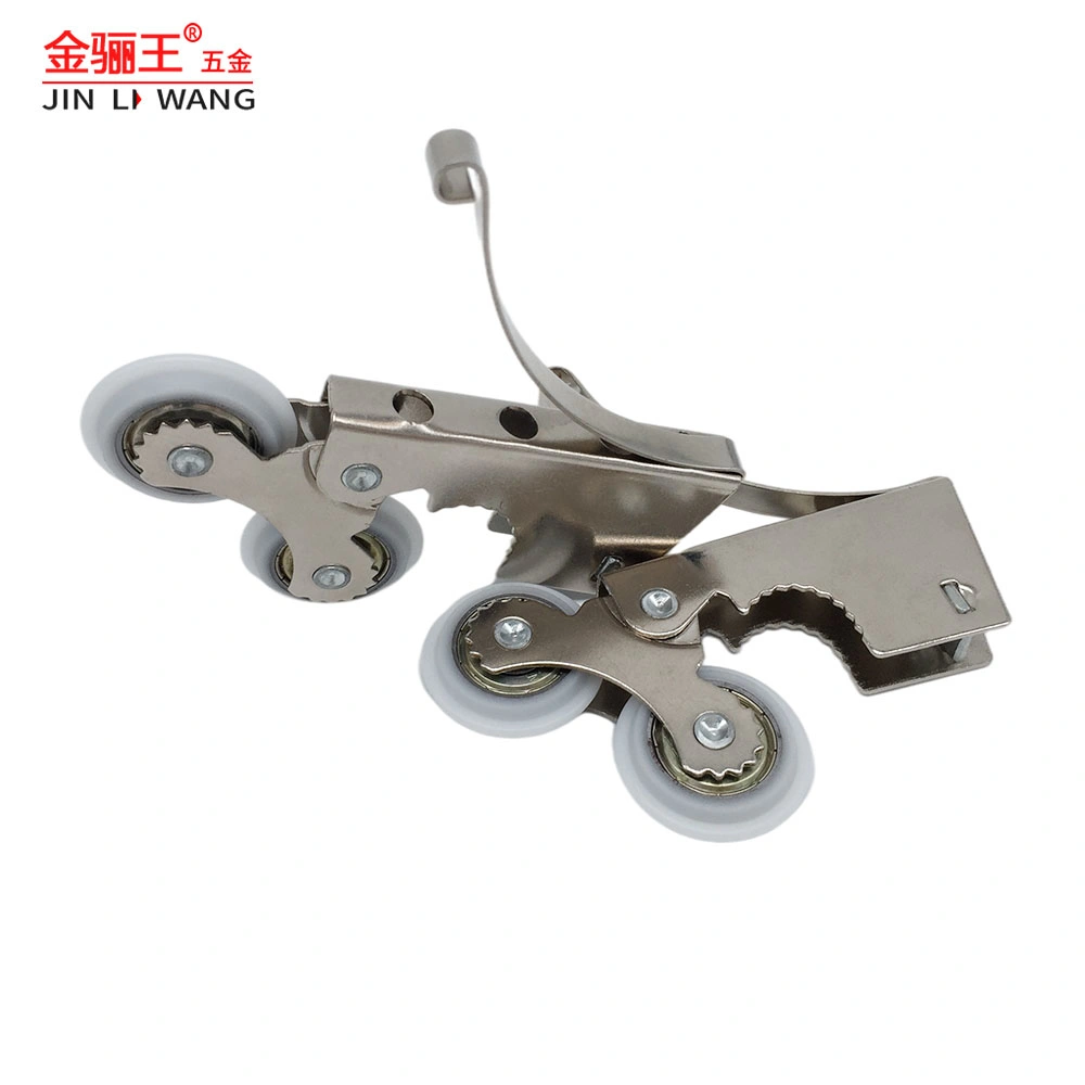 Factory Price Heavy Duty Bedroom Furniture Parts Sliding Wardrobe Door Roller Wheels Tandem Rollers Nylon POM Pulley with Ball Bearing