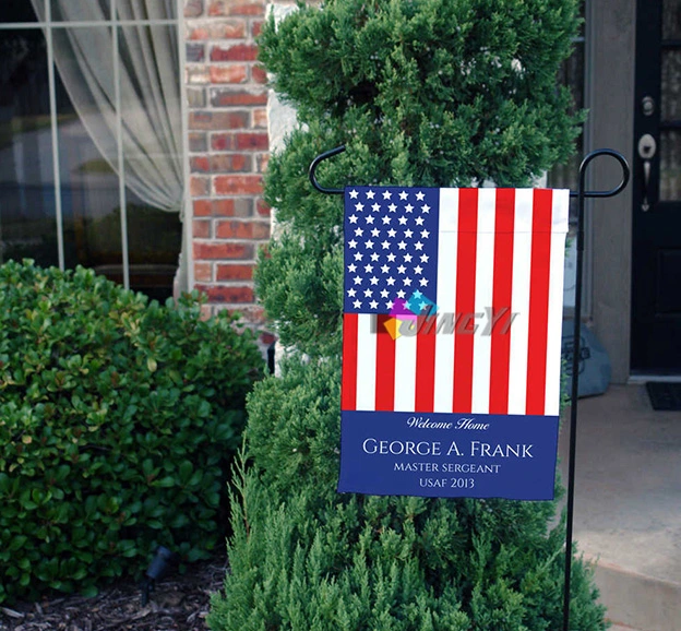 Custom Made Park/Garden Decoration Flags with Metal Poles