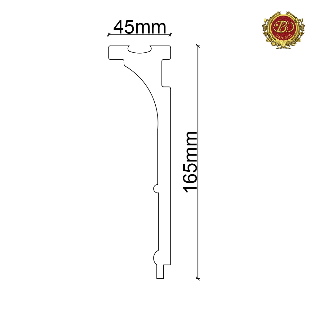 Banruo Low Price Custom PS Crown Moulding Interior Window Moulding