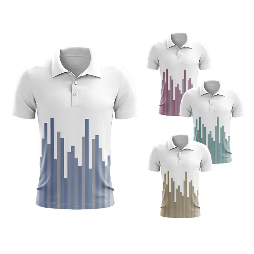 Custom Golf Dry Fit 100% Polyester Sublimation Tshirt Plus Size Men's Polo Shirt for Men