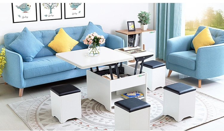Multifunctional Lifting Folding Living Room Wheel Movement Table Coffee