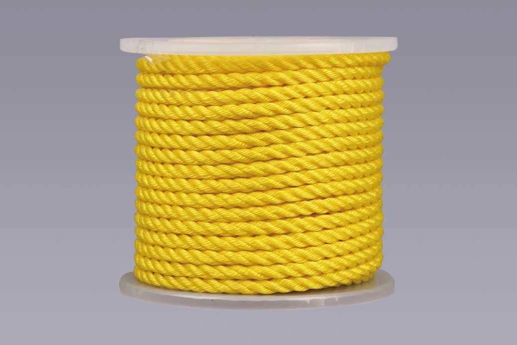 PP Twisted Yellow Color Rope for Fishing Marine Agriculture Use Plastic Packing Line