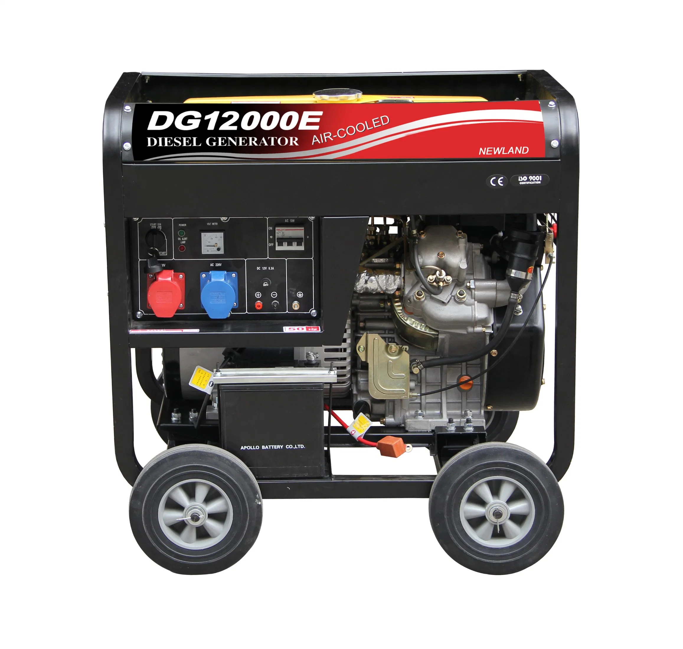 5.5Kw 188fa gerador a diesel com duas rodas e com estrutura aberta