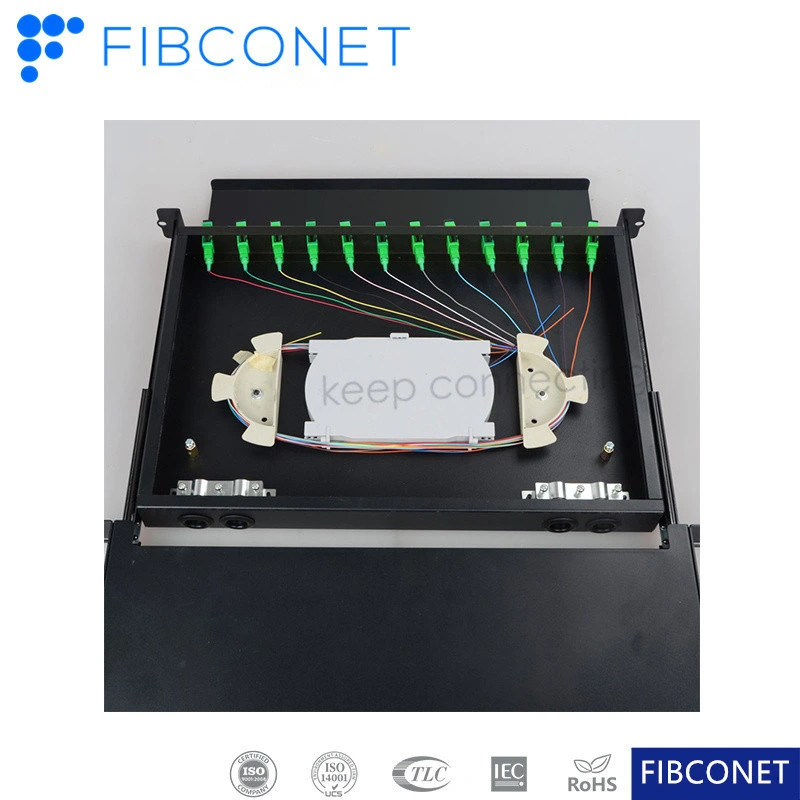 FTTH SC APC Type tiroir montage en rack PLC raccordement Fibre optique de panneau ODF