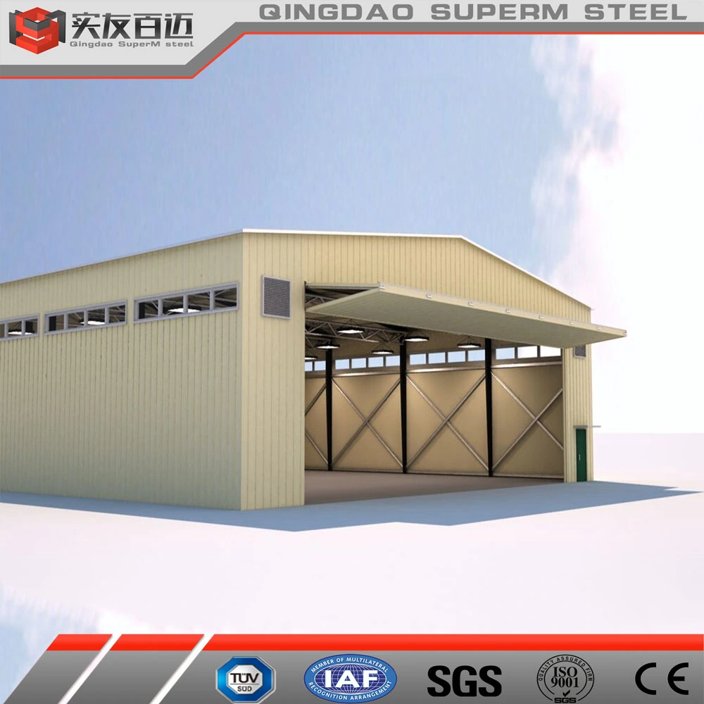 جودة جيدة هيكل فولاذي مسبق الصنع تصميم الطائرات Hangar