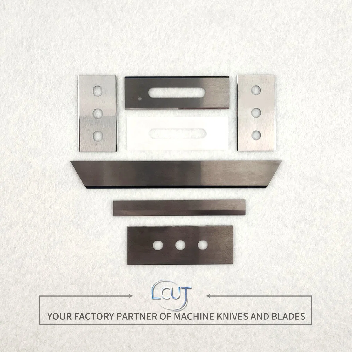 Three Holes Knives Tungsten Carbide Razor Blades Aluminum Foil Film Cutting Machine Blades