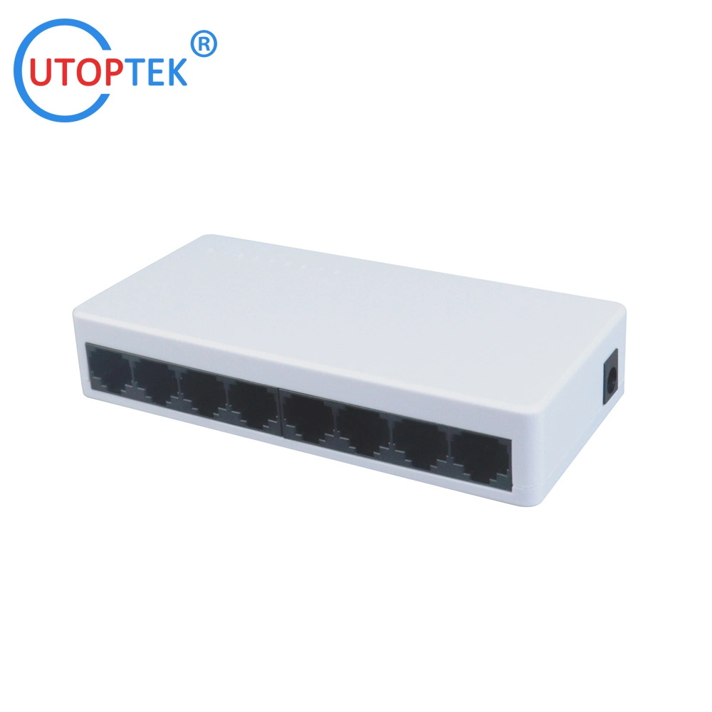 Kunststoff Full 8port RJ45 UTP Ethernet Netzwerk Mini Switch für CCTV APS