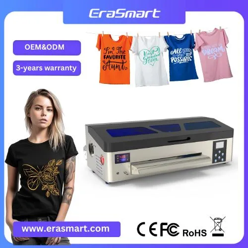 Erasmart A3 Max Dtf T Shirt Heat Transfer Machine Jersey Printing Machinery Print on All Fabric