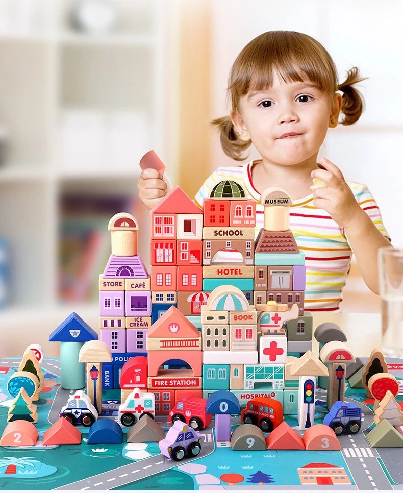 115PCS Building Block Friendship House Model Stacking DIY Games Toys for Kids