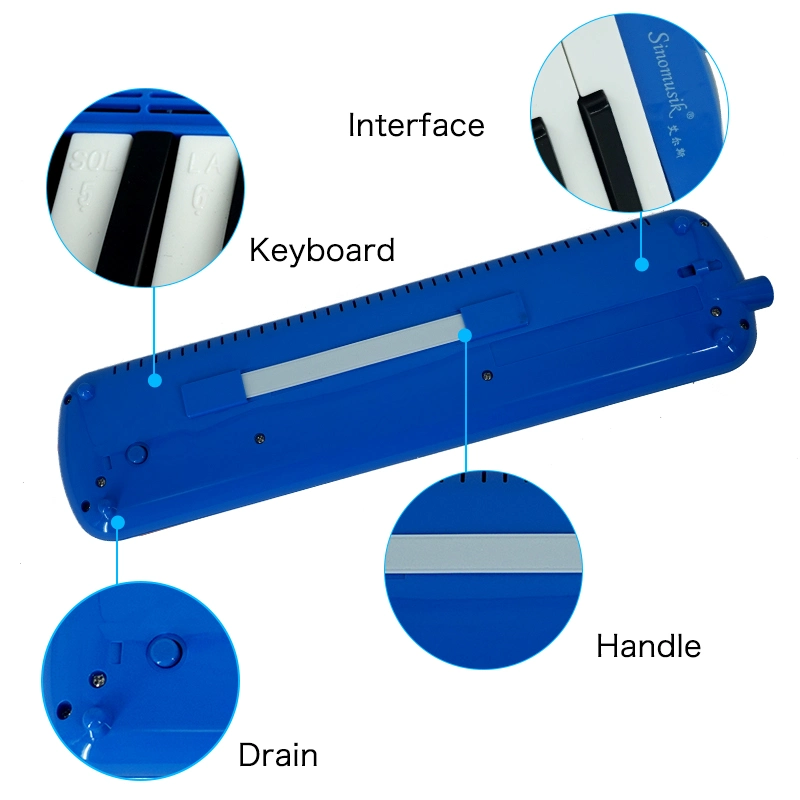 Großhandel Custom Aiersi Marke blaue Farbe 32 Schlüssel Melodica mit Hartschalenkoffer