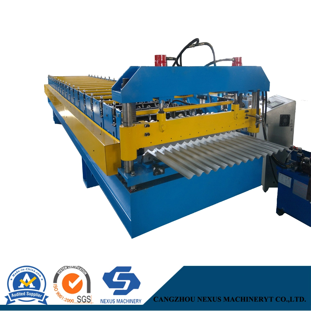 Prepainted Galvanized Steel Roof Sheet Roll Formed Machines with Decoiler