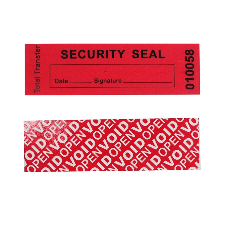 Manufacturer Tamper Resistant Evident Security Labels Anti Theft Tag Safety Seal Stickers on Products