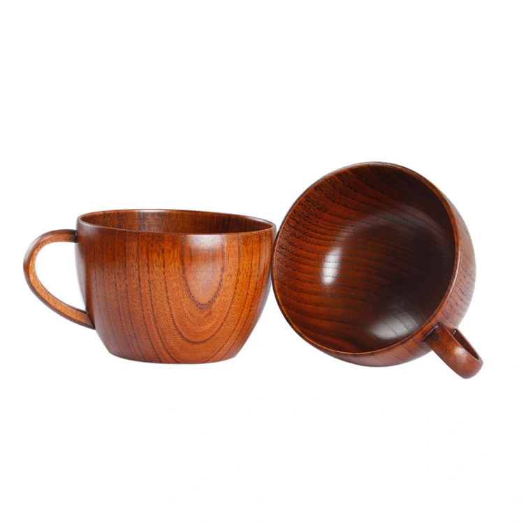 Wooden Coffee Cup Set with Coaster and Spoon Tea Mug