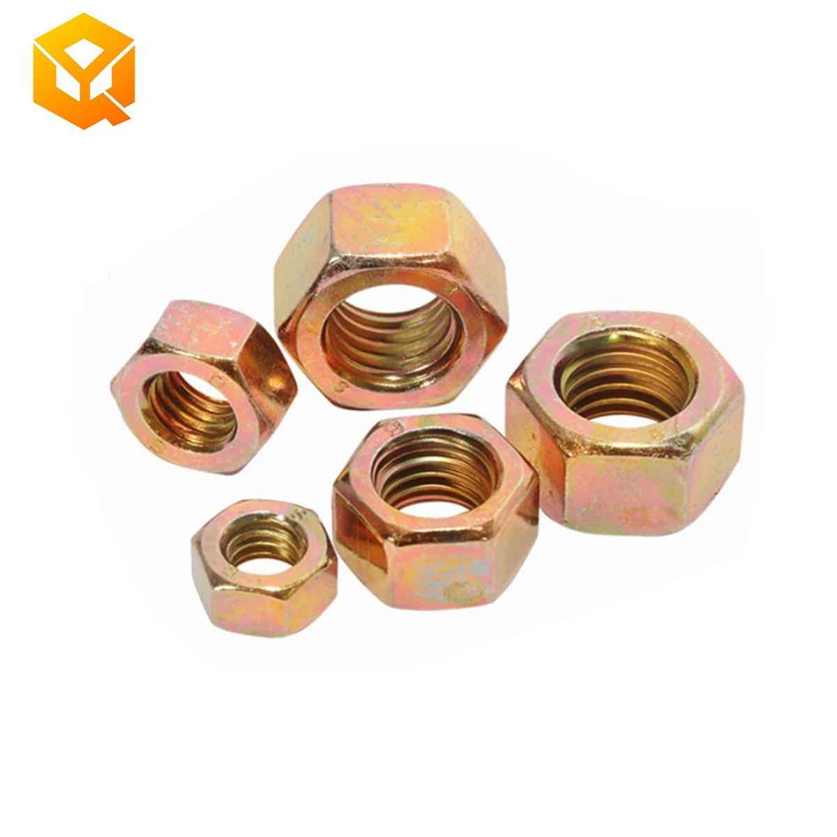 Carbon Steel DIN934 Zinc Plated Hex Nut Yellow Zinc Plating Hexagon Nuts