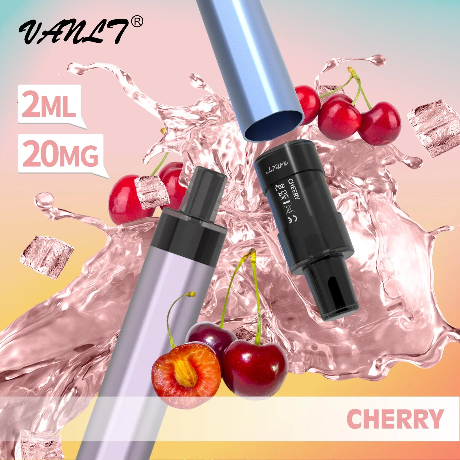 Wholesale/Supplier Disposable/Chargeable New Electric Vape Hookah Shisha Vaporizer Smoking Custom Vaporizer Pen Cherry Flavored