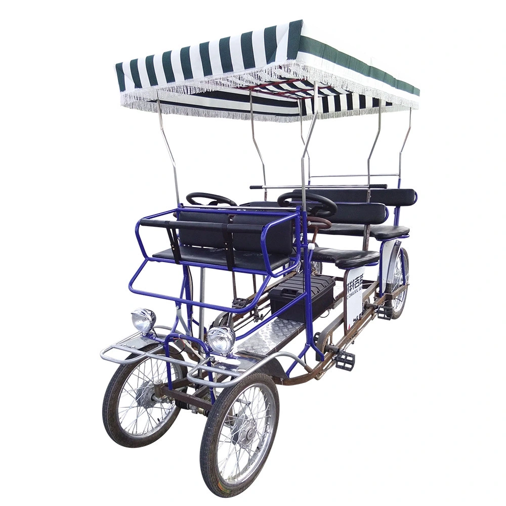 Touring Recreation Rental Four Person Sightseeing Electric Pedal Four Wheel Bike