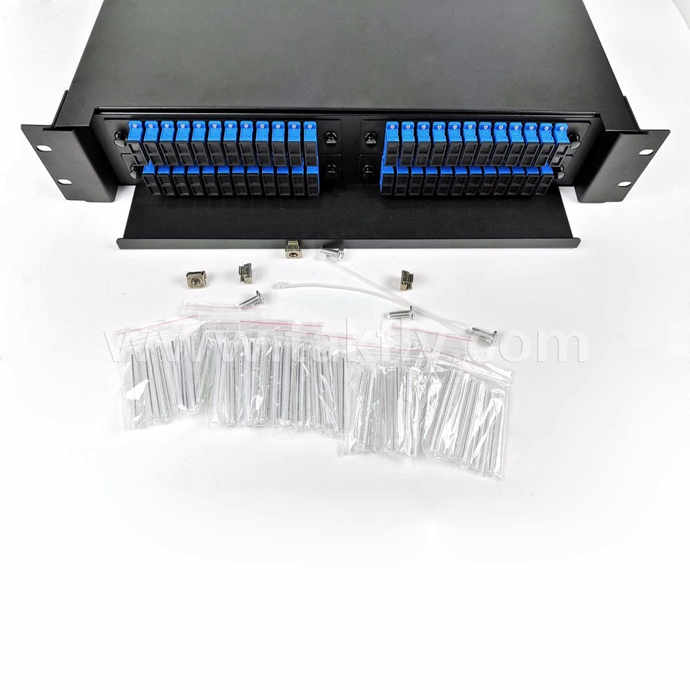 96cores Slidable Type Fiber Optic Rack Mount ODF