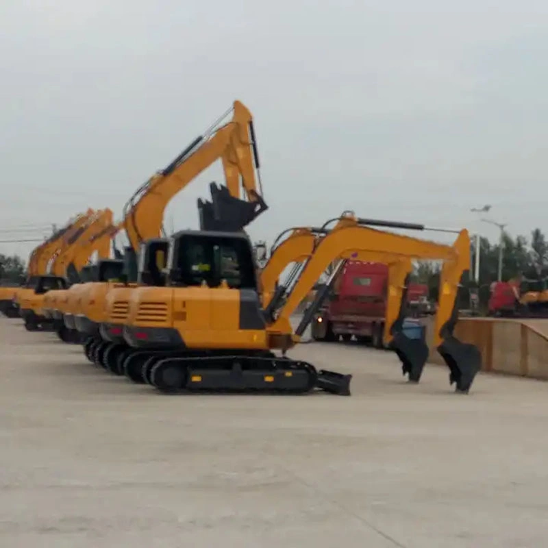 Prix bon marché 0,8 1 tonnes mini-excavatrice à chenilles hydraulique de creuser un Mini-excavatrice à chenilles avec toit 4 jambes