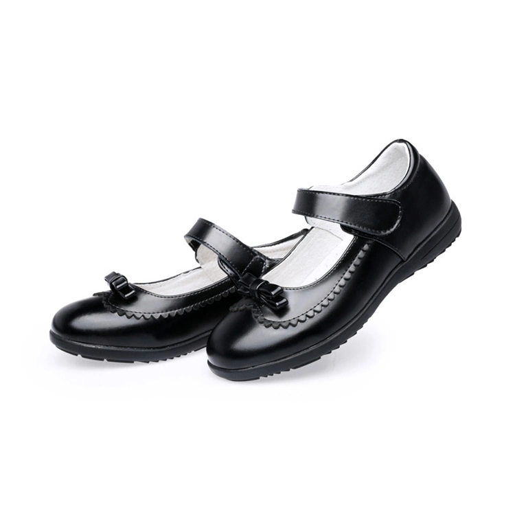 Schüler Back to School Kinder Schuhe Schwarz Leder Kinder Schule Schuhe