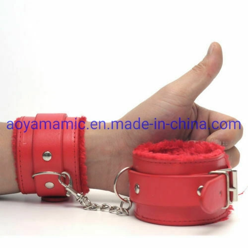 Furry Plush Handcuffs Leather Sex Hand Cuffs Adult Erotic Toys Bdsm Restraint Shackle Devices Sm Bondage Handcuff