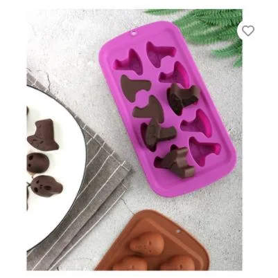 Moules en silicone personnalisés pour chocolat en forme de squelette. Moules en silicone de qualité alimentaire pour chocolat et bonbons.