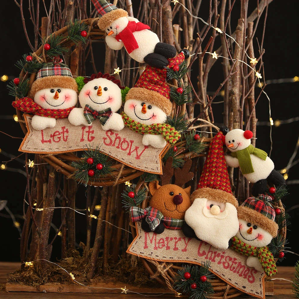 Weihnachtskranz Weinring Ornamente, Rattan Kranz Dekorationen, Wanddekorationen