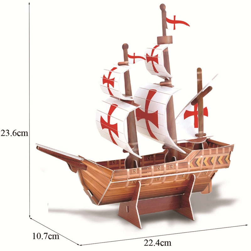 Educational Toys 3D Jigsaw Puzzles Chinese Santa Maria 3D Model Vessels Boat Puzzles Sailing Vessel DIY Miniature Model