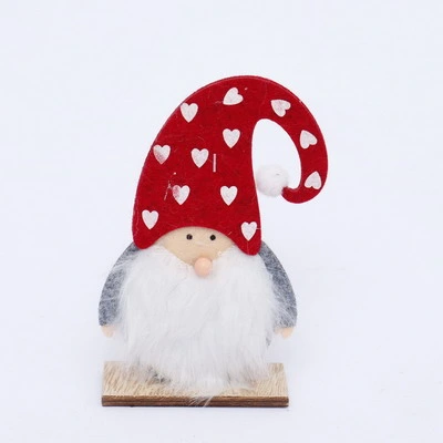 Yiwu Factory Christmas Home Deco Wooden Felt Table Decoration