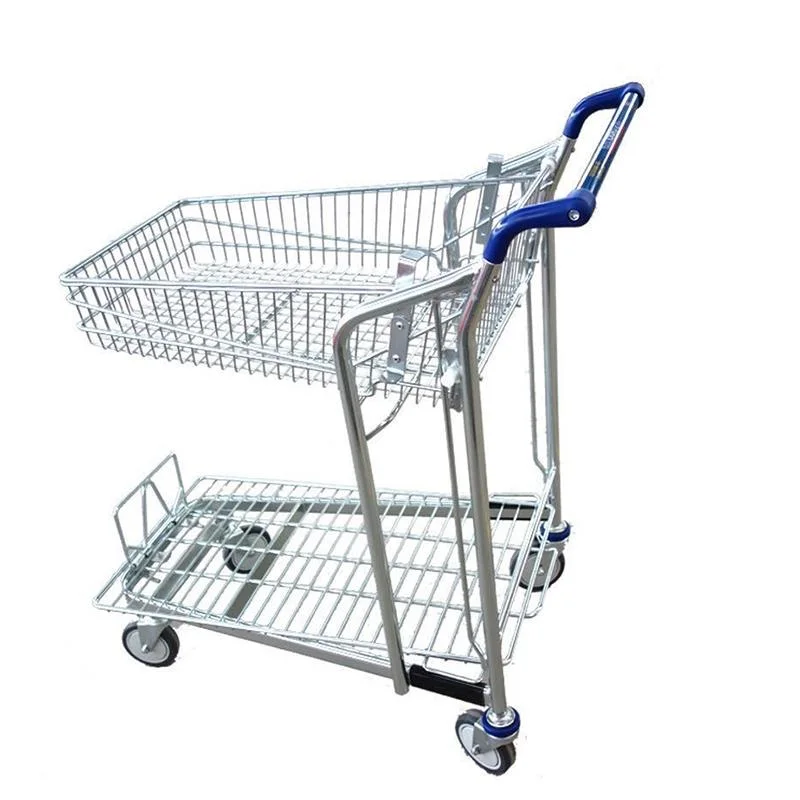 Supermarket Shopping Trolleys Wheeled Market Shopping Vegetable Carts Designs