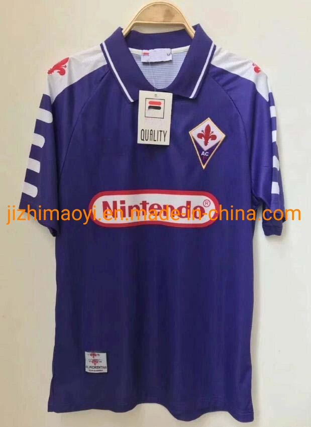 Wholesale/Supplier Dhgate Amazon Best Seller 1998 1999 Retro Fiorentina Soccer Jerseys 9 Batistuta 10 Rui Costa 98 99 Home Football Shirt 2000 Camisas