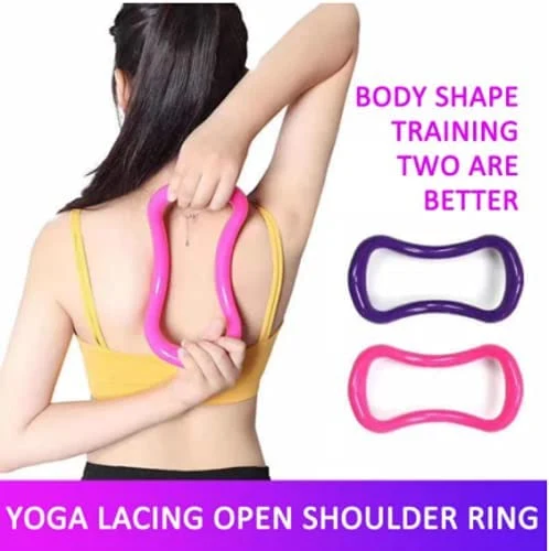 Yoga Ring Pilates Training Ring for Back and Leg Pain Home Workouts Gym for Stretches and Strengthen Chest Thighs Arms Core 2 Pack