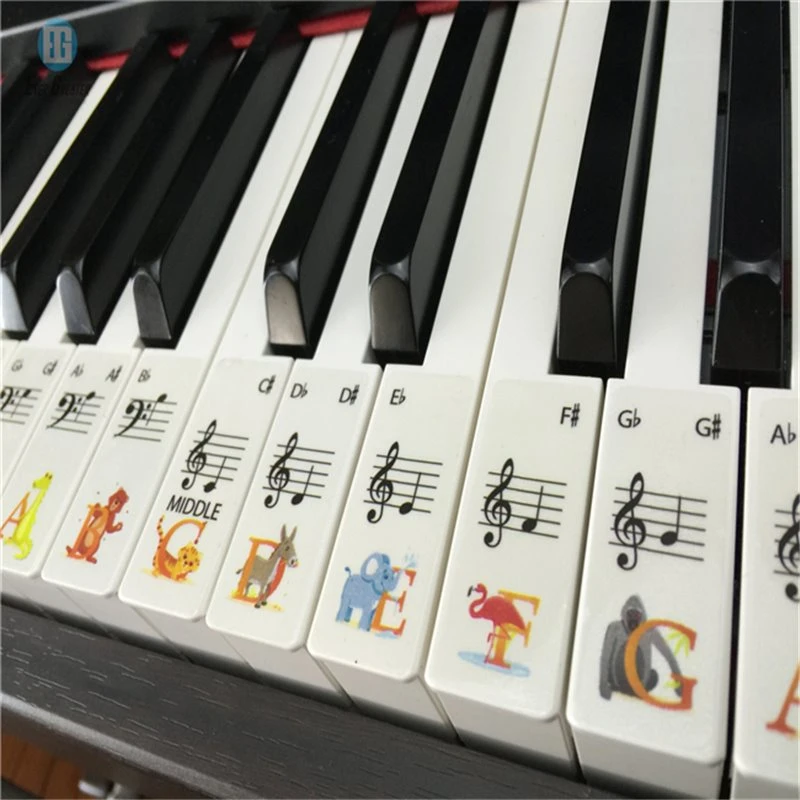 Claro Piano pegatinas personalizadas con la instrucción