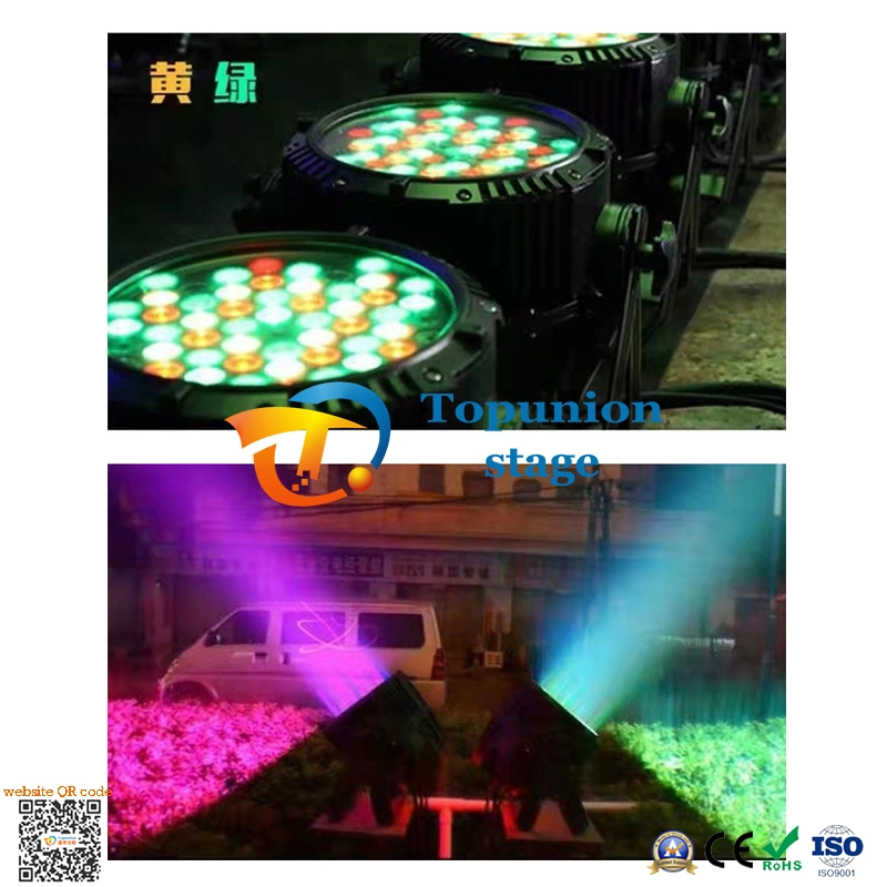 54PCS بقدرة 3 واط للتحكم في DMX المرحلة الخارجية Disco IP65 LED par الإضاءة