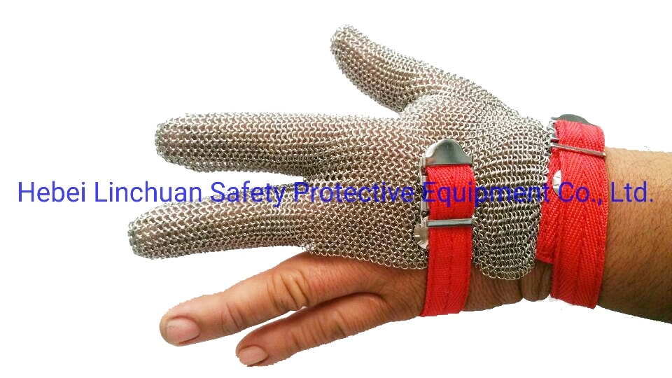 3 Finger Metal Mesh Glove/chain mail glove/stainless steel mesh glove used for meat processing, clothing cutting, leather processing