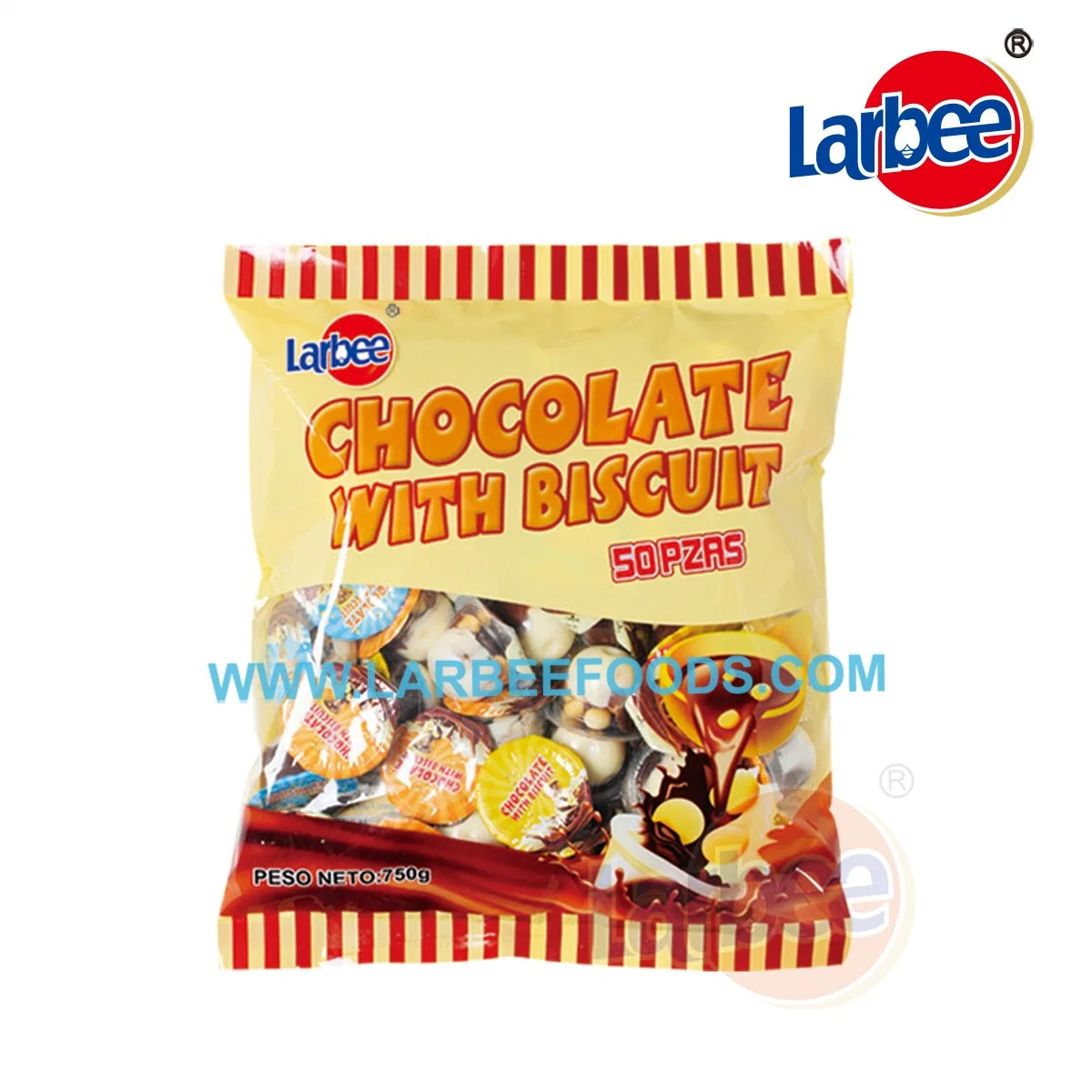 Premium 15g galletas de chocolate Chocolate en bolsa con certificado Halal