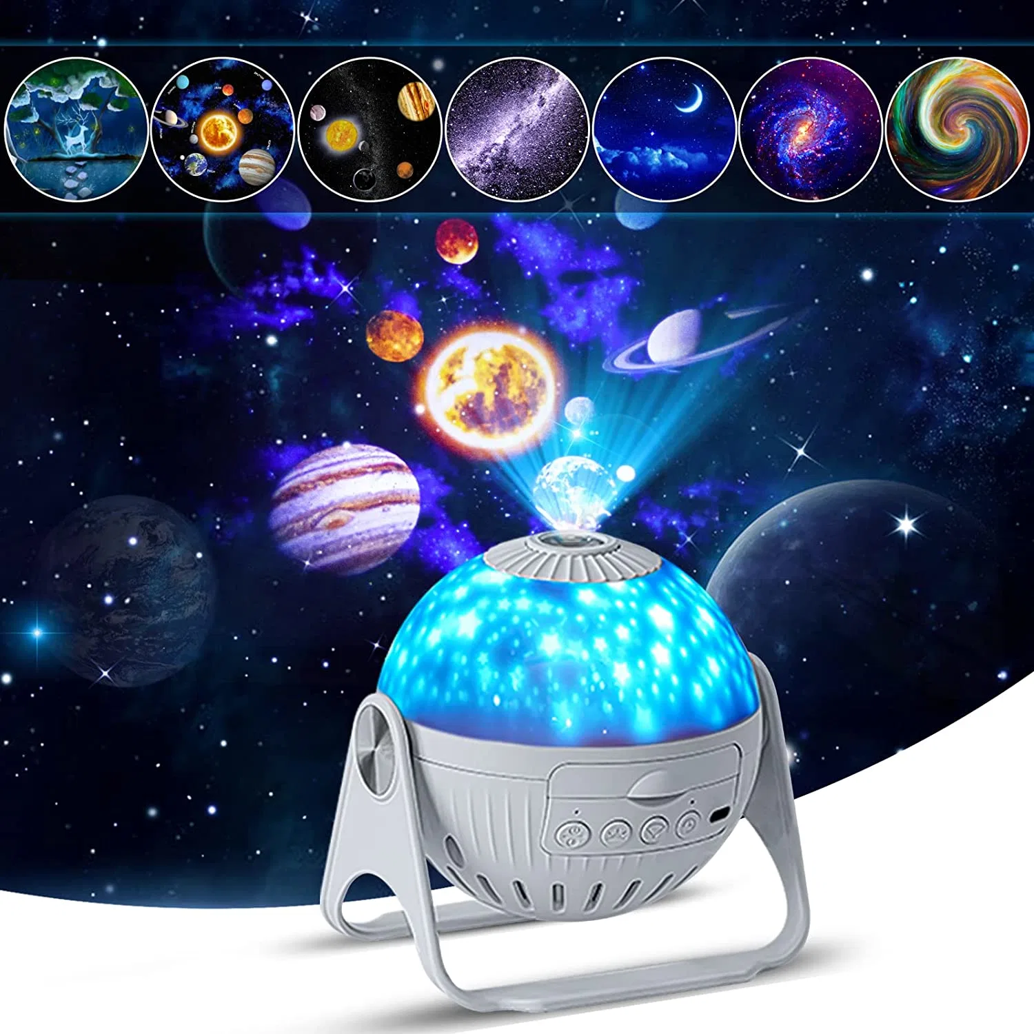 Star Galaxy 360 Rotate Planetarium Starry Sky Projector Lamp for Kids Bedroom Room Decor LED Smart Lighting Night Light Table