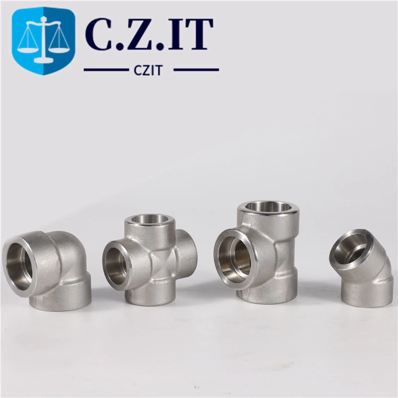 ASME B16.11 Female Elbow Tee Cap Plug Bushing Coupling Nipple Forging Stainless Steel Fitting