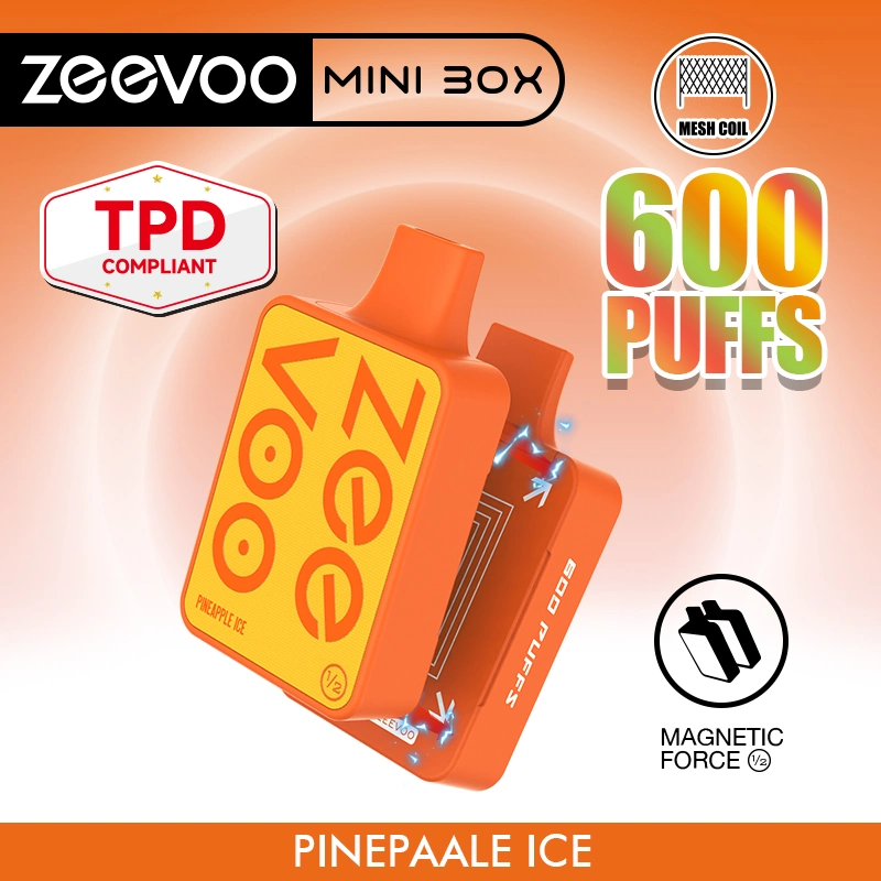 Shenzhen Factory Оптовая упаковка Zeevoo Мини-коробка 600puff одноразовый дым Amazon Цена за дешевую Vape E Cig Hookah