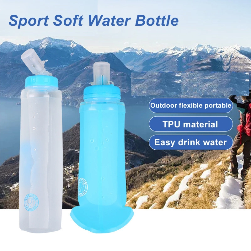 Portable Outdoor Sports Cyclisme bouteille d'eau remise en forme de voyage pliable bouteille d'eau douce