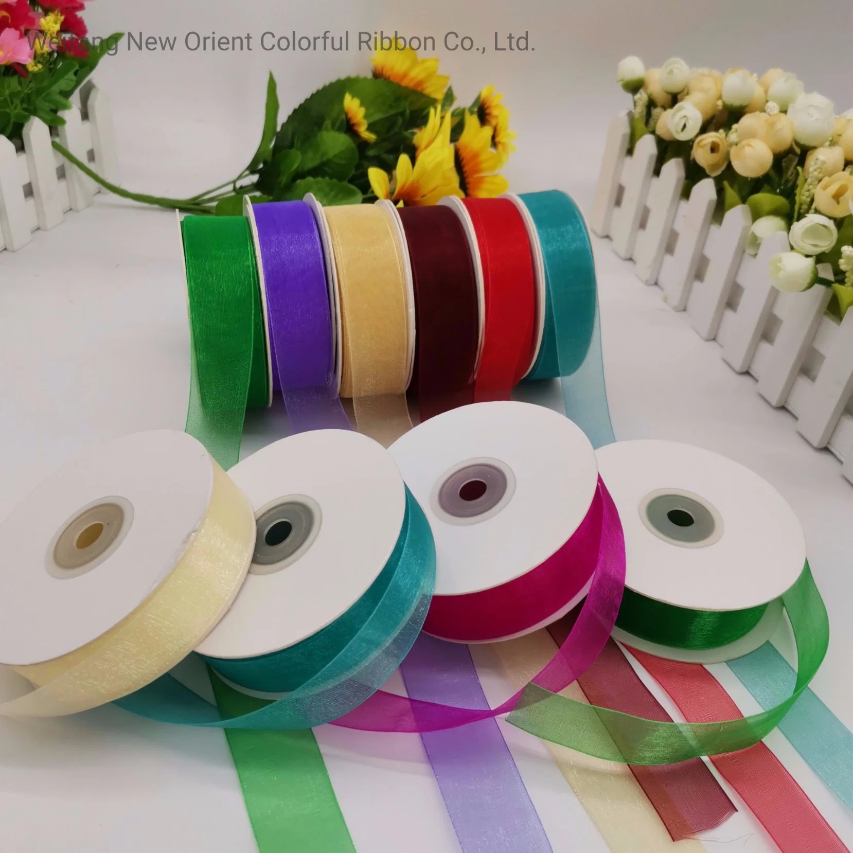 Colorful 1/8"~4" Nylon Sheer/Organza Ribbon for Gift Packing