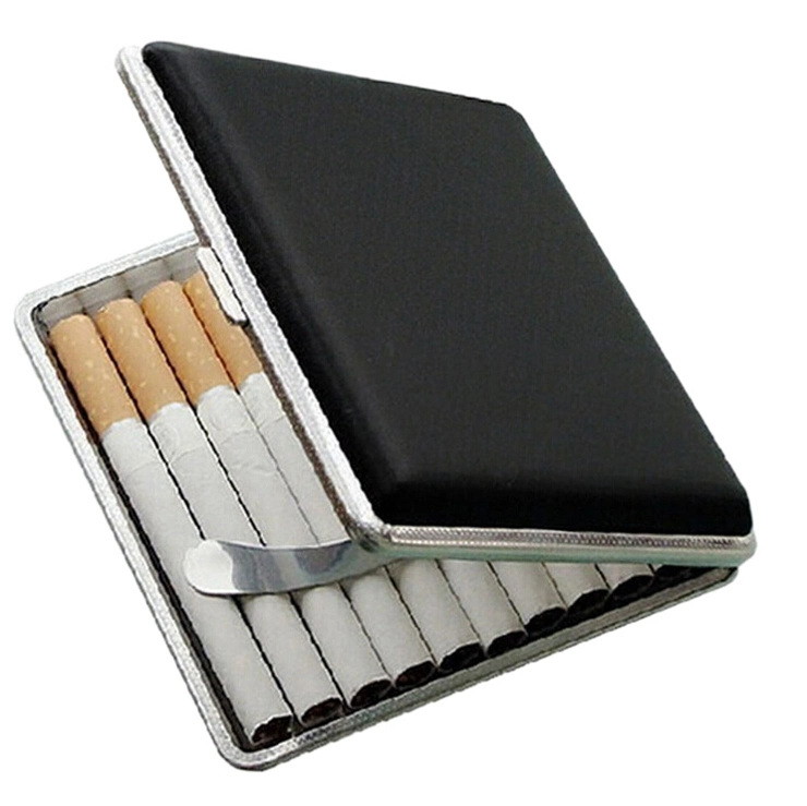 علبة تخزين السجائر المصنوعة من الجلد PU علبة تخزين علبة حفظ السجائر 20PCS