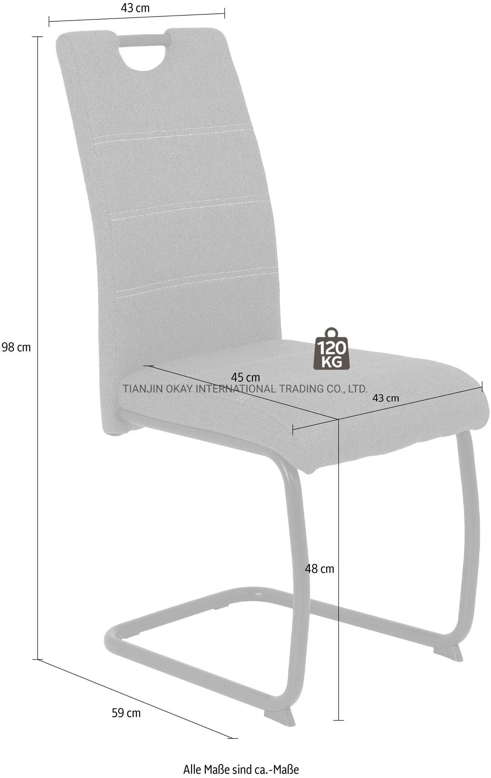 Una muestra gratis Vintage Effezeta moderno mobiliario de sala de auténtico lujo de imitación de respaldo alto de la forma de cuero negro Z Industrial Silla de Comedor