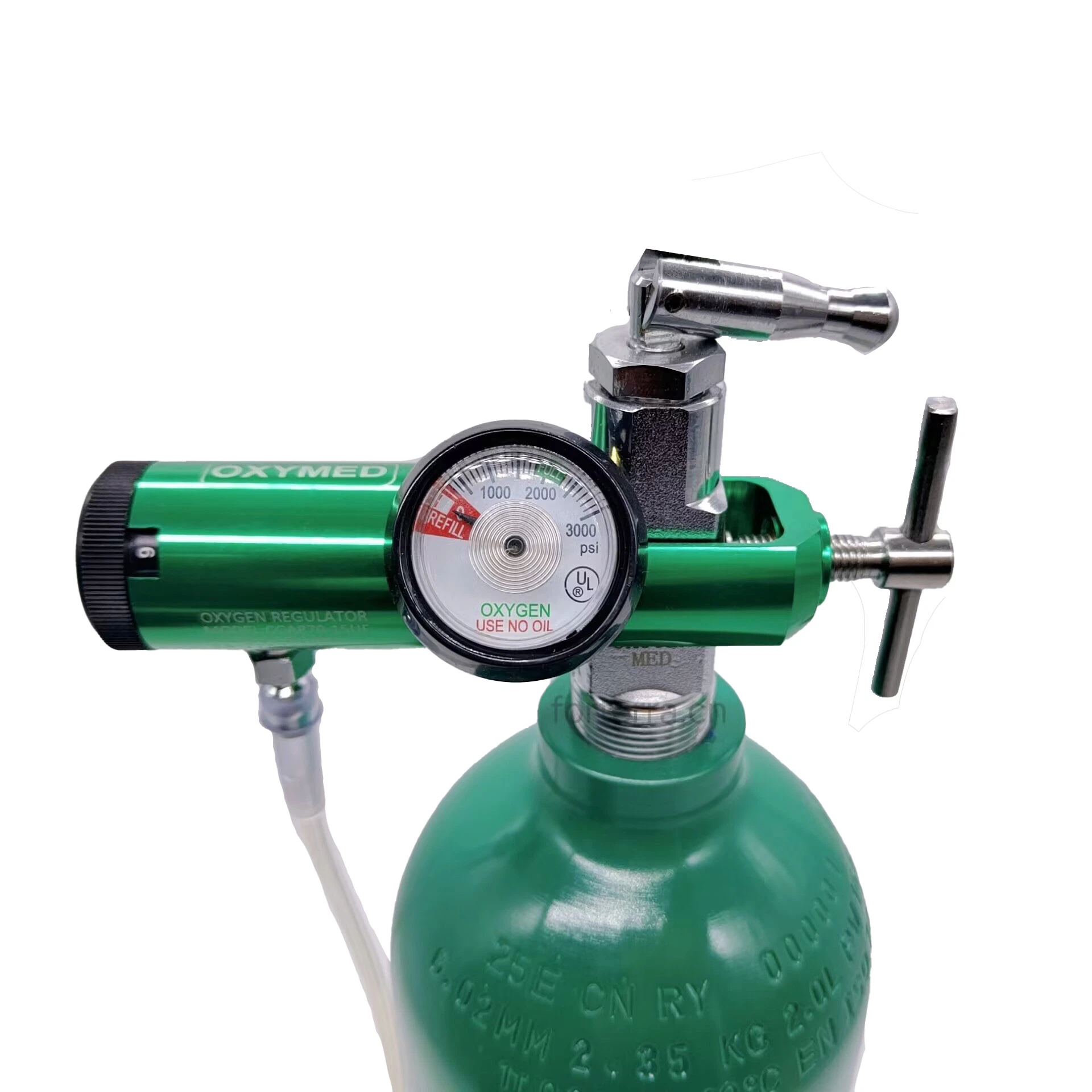 International Standard 5L Medical Aluminum Oxygen Tank 2.9L Oxygen Cylinder with Breathing Kit