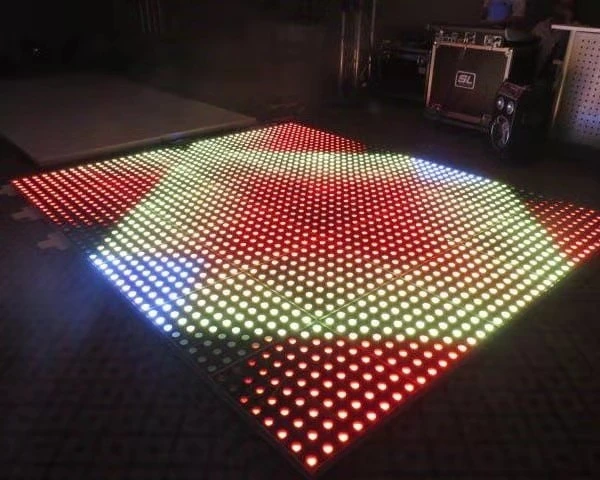 LED Colorful Potable Vision P7.5cm SMD5050 RGB 3in1 Interactive Video Dance Floor with Starlit Effect for DJ Disco Party